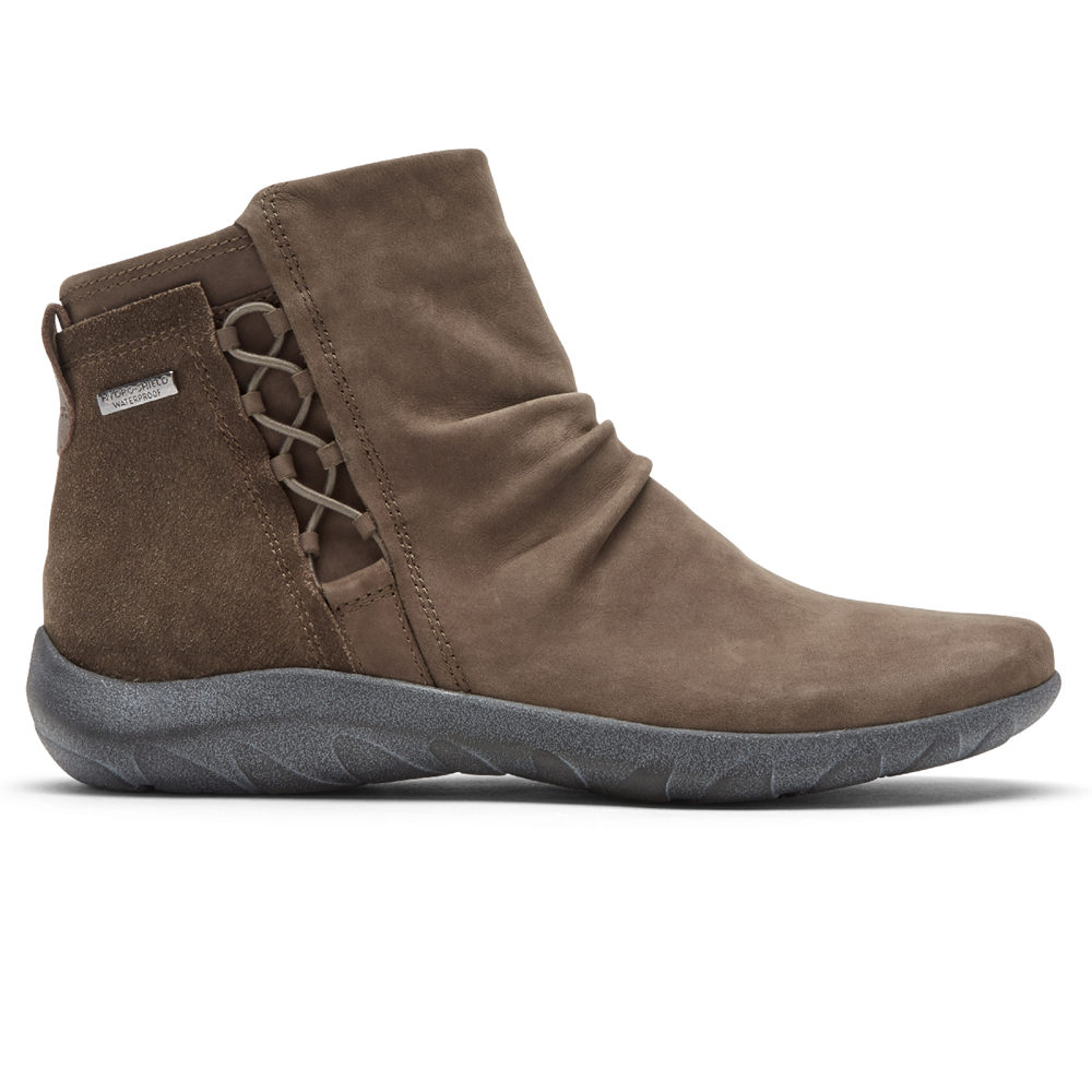 Botas Rockport Mulher Marrom - Cobb Hill Amalie Waterproof Ghillie - 52906YTRH